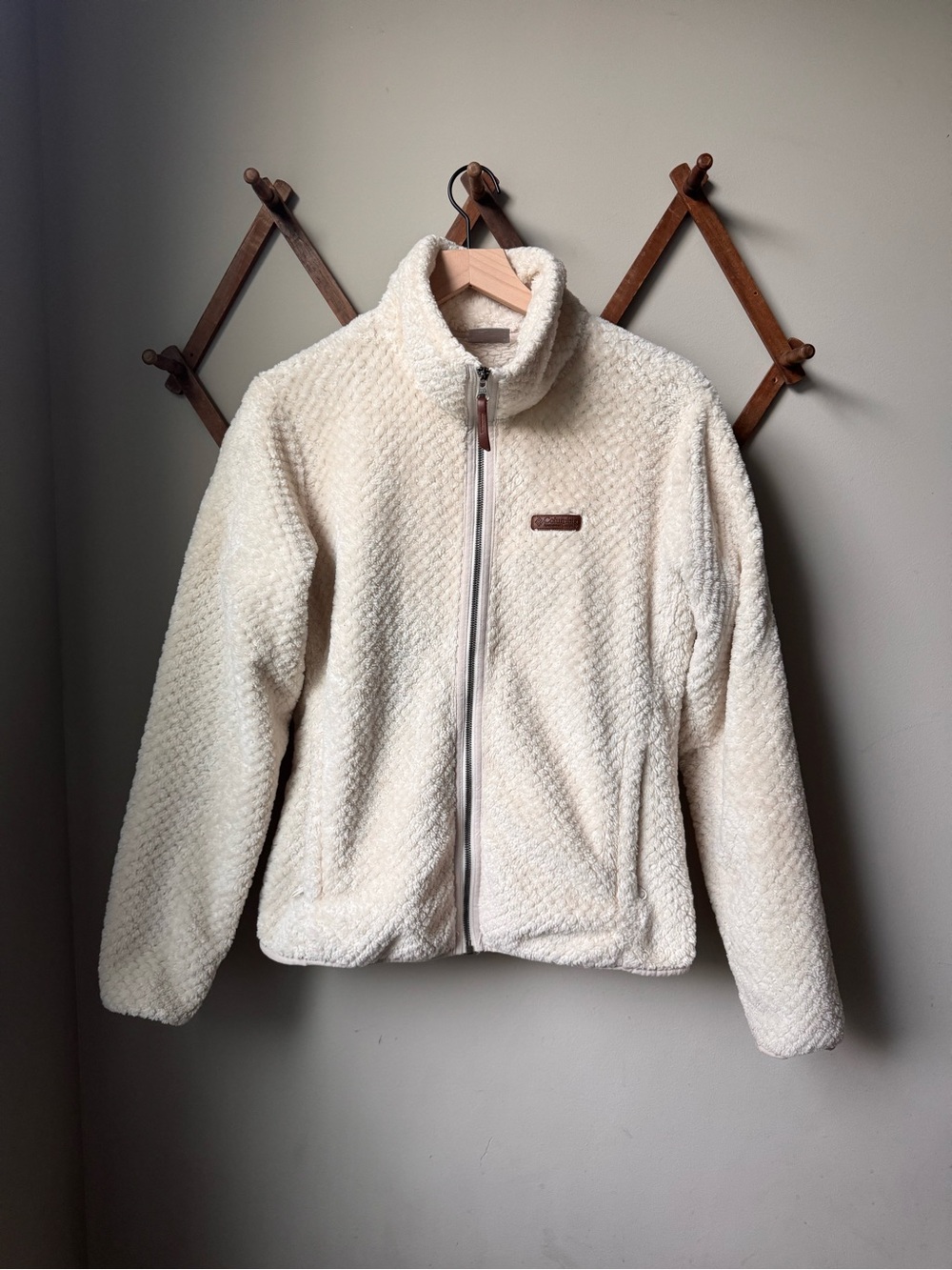 Columbia Women's Fire Side II Sherpa Full Zip Fleece•Size Large•Color Chalk